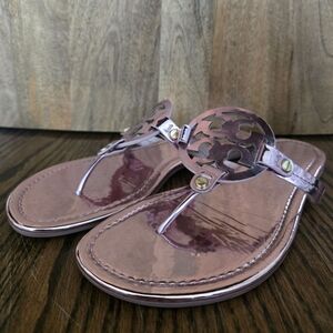 Tory Burch Pink Metallic Millers